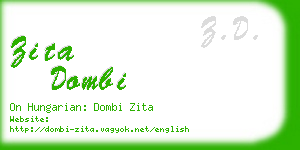 zita dombi business card